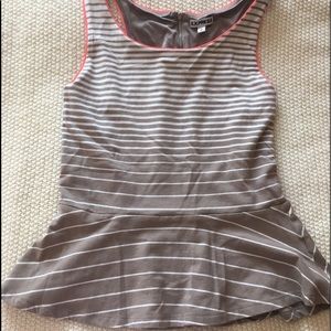 Express Striped Peplum Top